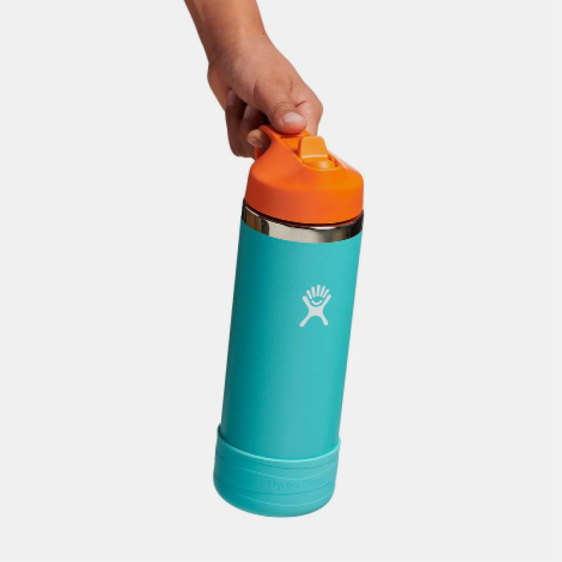Kids Wide Mouth w/ Straw Cap18 oz בקבוק שתייה ילדים image number null